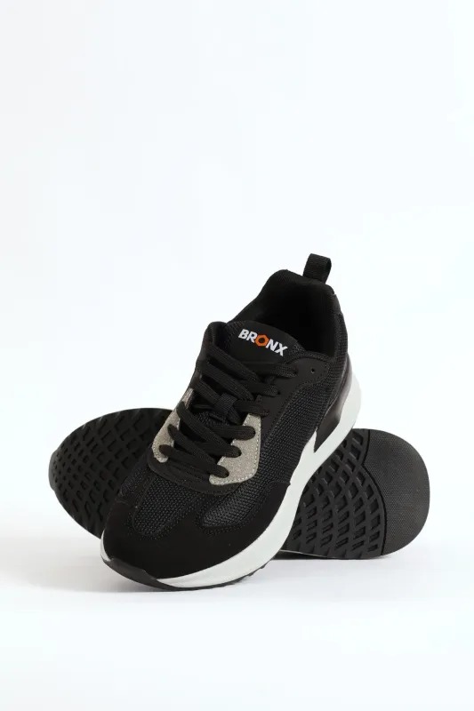 Oslo Lace Up Trainer - Black sold by Edgars