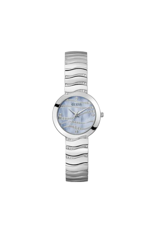Laguna Blue Dial Stainless Steel Strap Analog Watch - Silver sold by Edgars