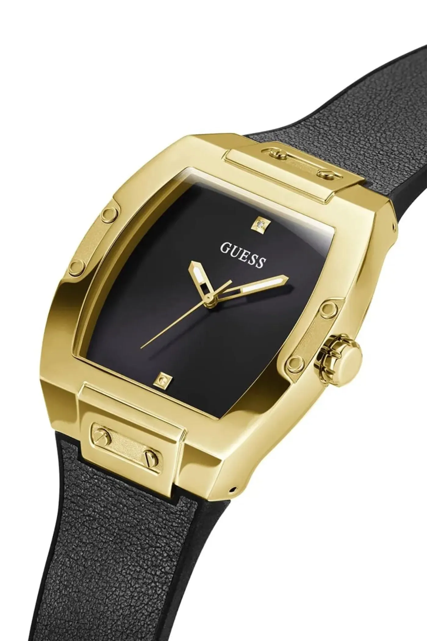 Gold Case Sun Black Diamond Dial Smooth Leather Strap Watch - Gold sold by Edgars product image thumbnail 3