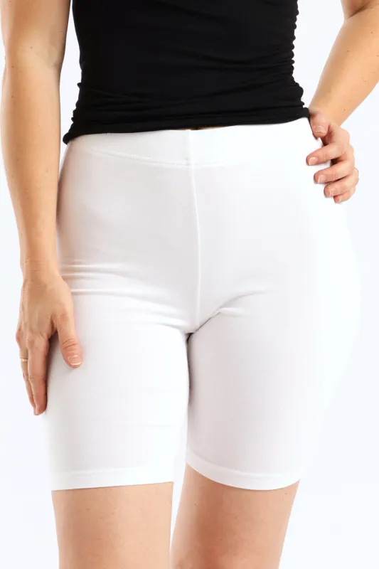 Mid Thigh Cycle Short - White sold by Edgars