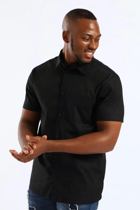 Plain Cotton Shirt - Black sold by Edgars