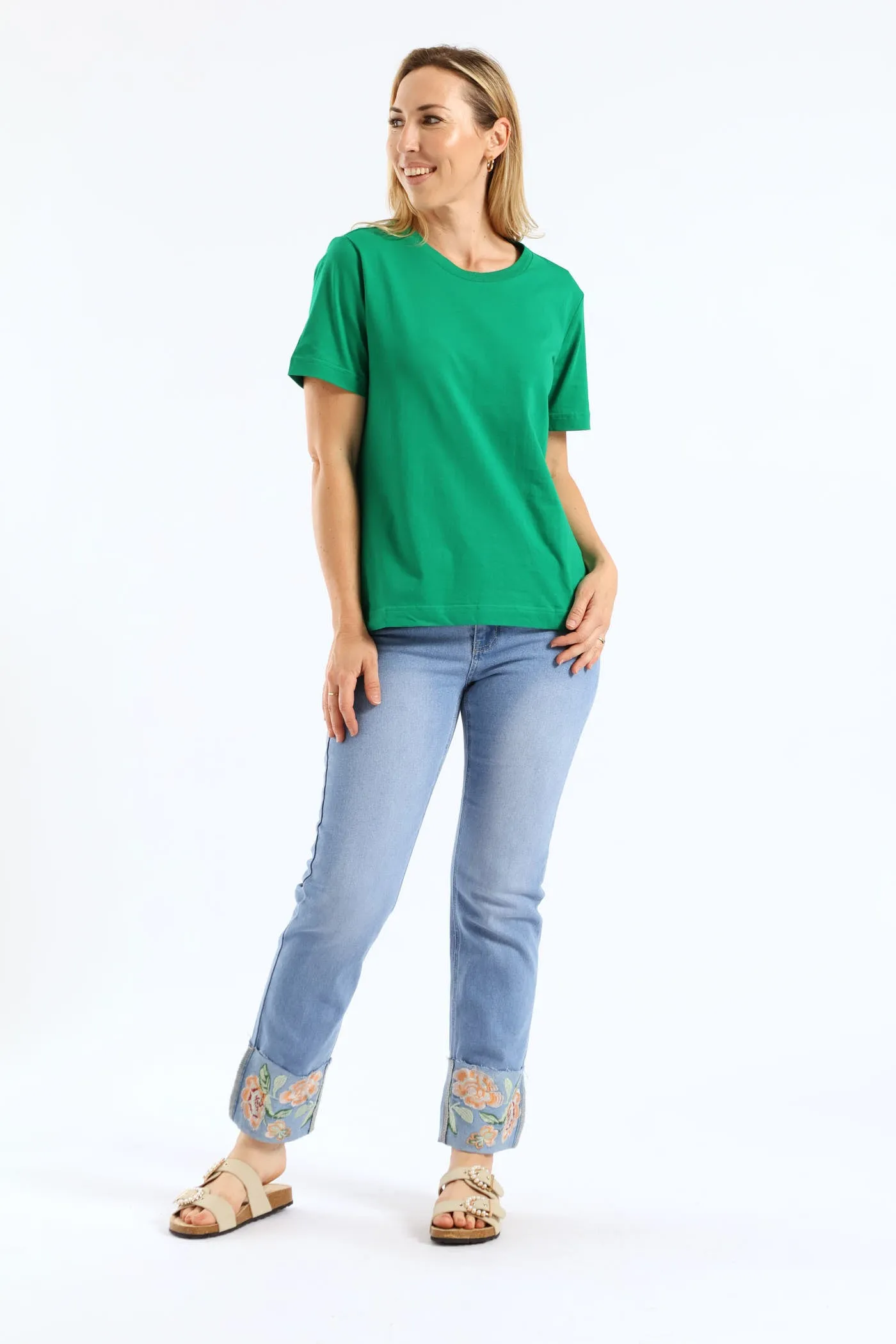 Rib Neck Cotton Boxy Tee - Emerald sold by Edgars product image thumbnail 5