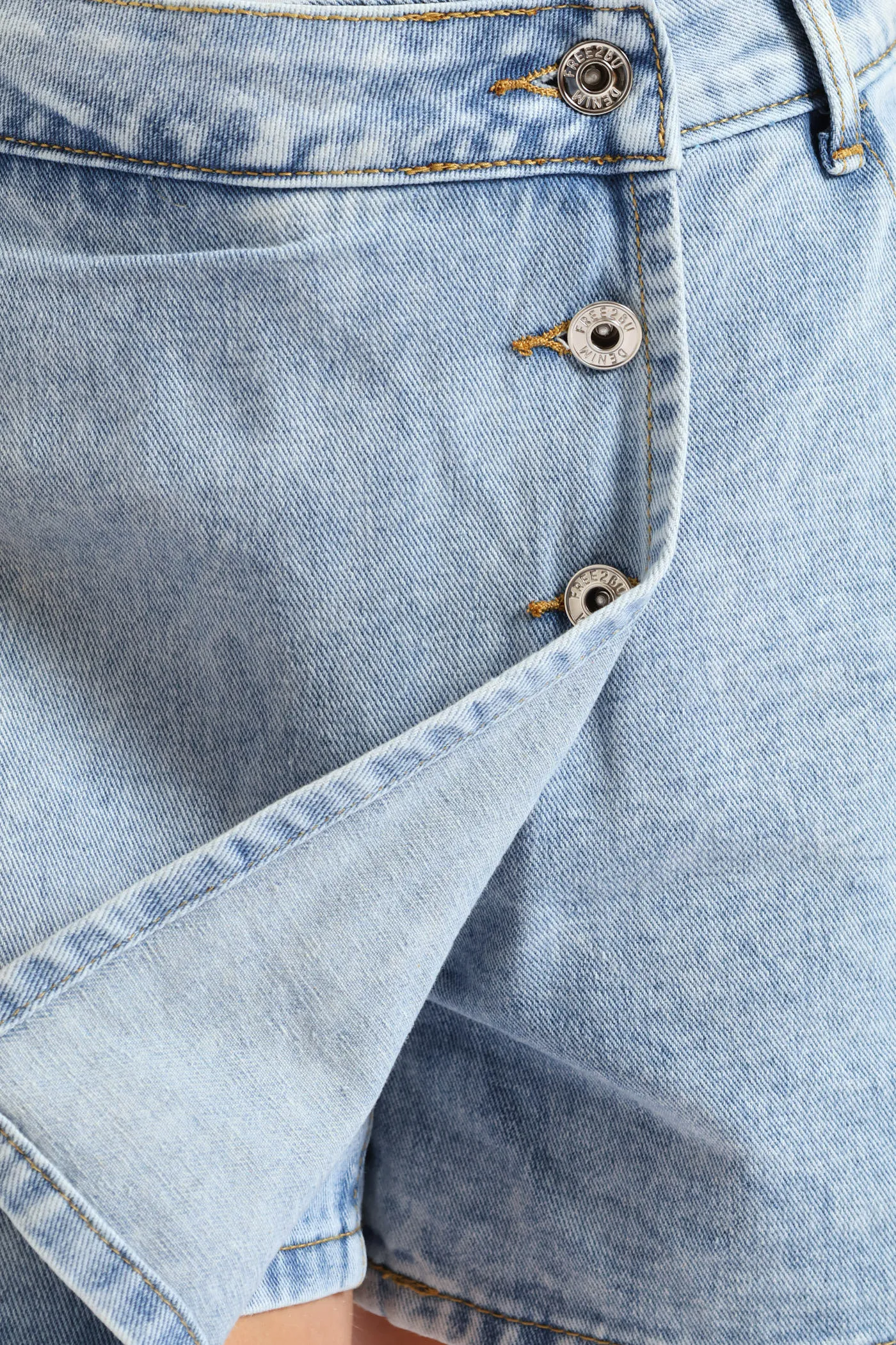 Button Detail Skort - Salty Mid Wash sold by Edgars product image thumbnail 4