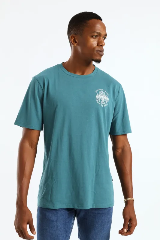 Denim Front & Back Tee - Teal sold by Edgars