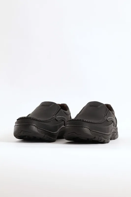 Todd Slip On Worker Shoe - Black sold by Edgars