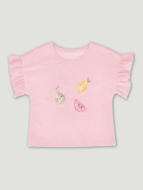 Keedo Girls Fruit Slogan Tee - Pink sold by Edgars