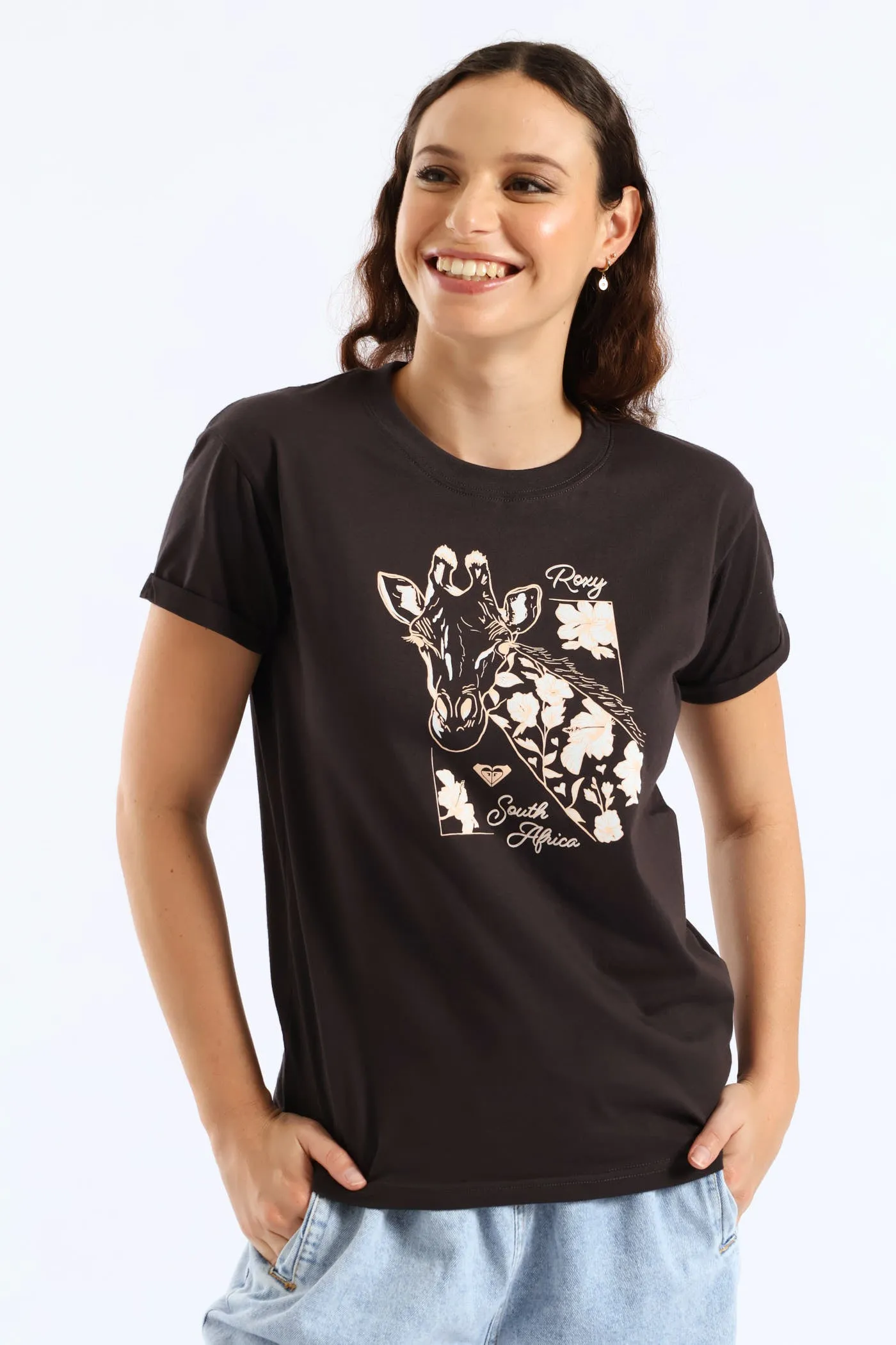 SA Giraffe Tee - Black sold by Edgars