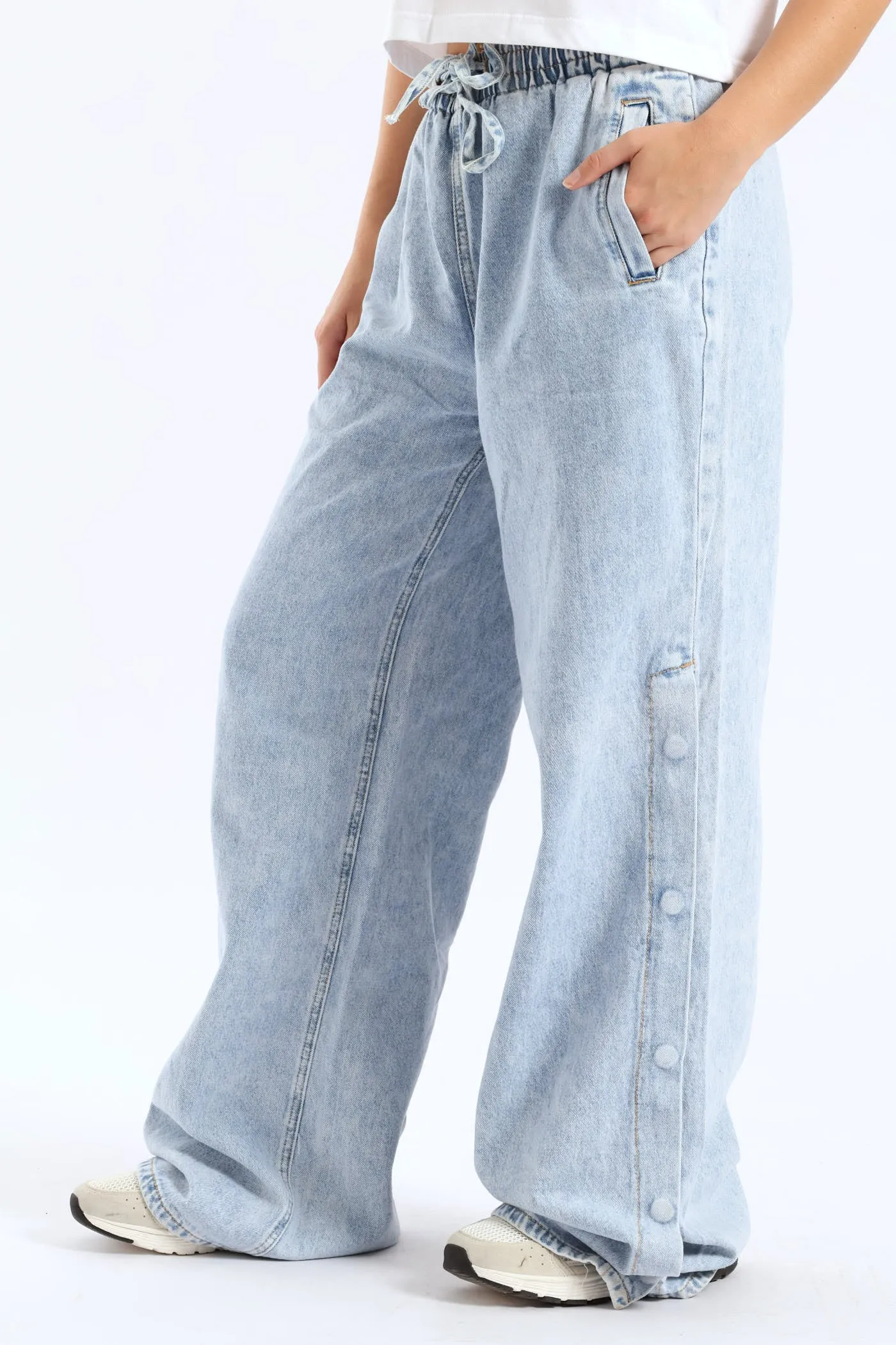 Elastic Snap Hem Denim - Bleach sold by Edgars product image thumbnail 3