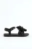 Girls Flower Moulded Sandal - Black sold by Edgars
