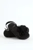 Girls Flower Moulded Sandal - Black sold by Edgars