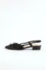 Patent Slingback Self Color Trim Mule - Black sold by Edgars
