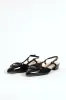 Patent Slingback Self Color Trim Mule - Black sold by Edgars
