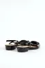 Patent Slingback Self Color Trim Mule - Black sold by Edgars