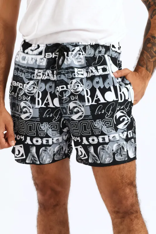 Printed Boardshort - Black sold by Edgars