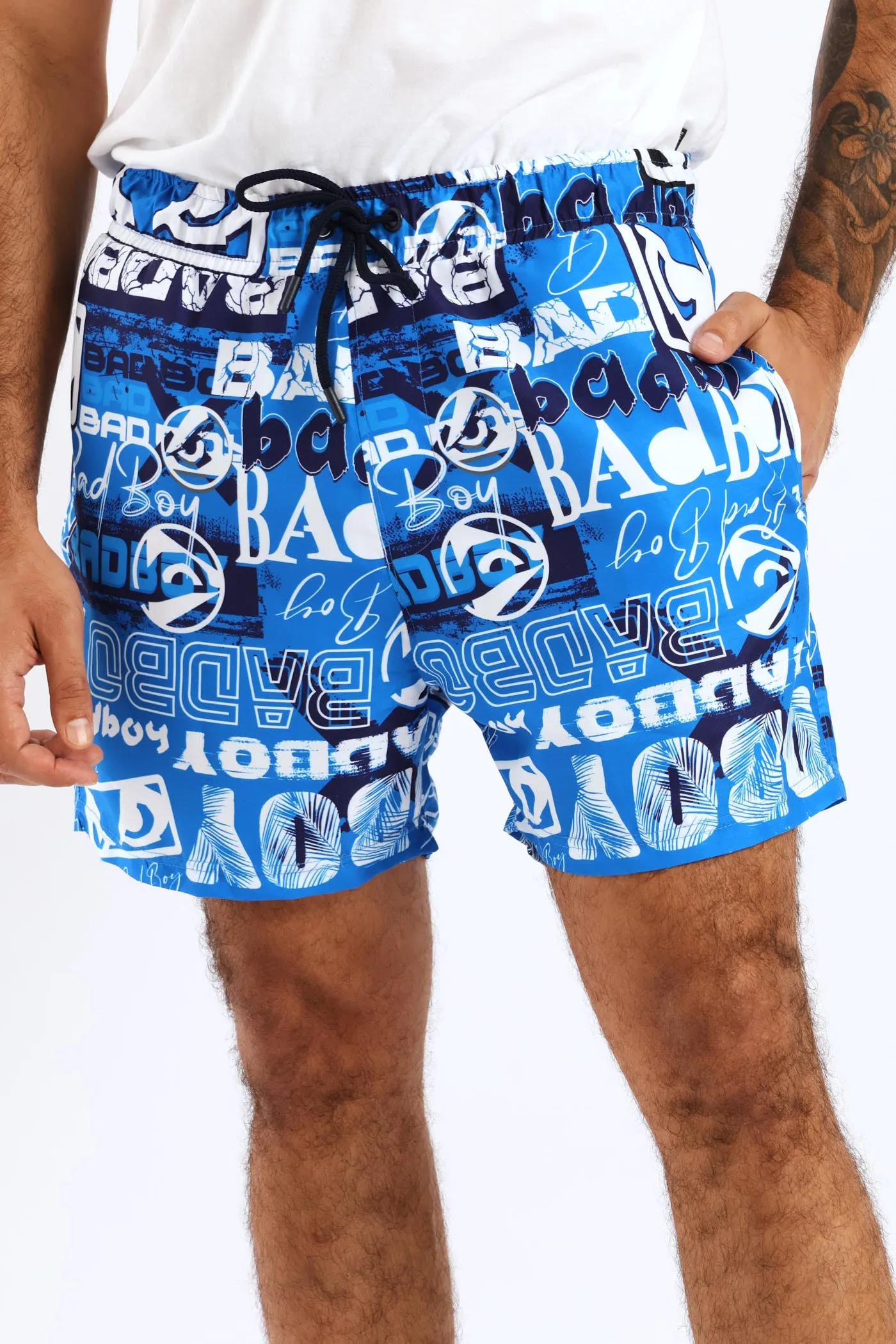 Printed Boardshort - Blue sold by Edgars