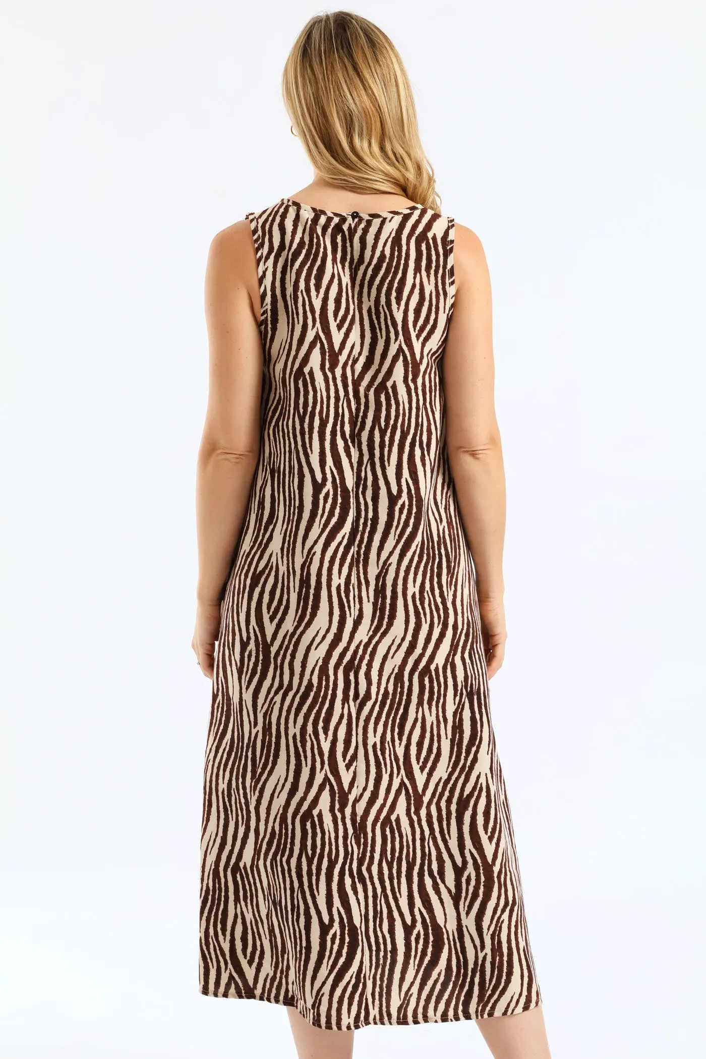 A-Line Zebra Print Midaxi Dress - Brown sold by Edgars product image thumbnail 3