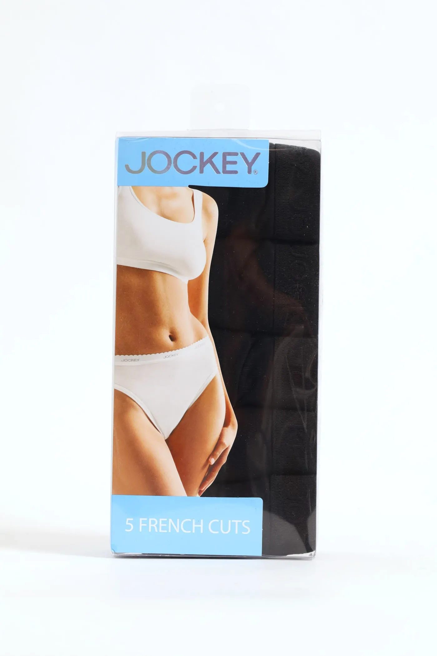 5 Pack Cotton Hi-Cut Panties - Black sold by Edgars