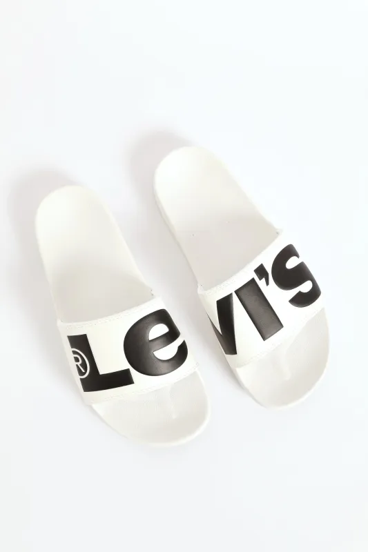 June Pool Slide - White/Black sold by Edgars