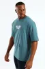 Car Oversized Print Tee - Teal sold by Edgars