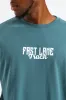Car Oversized Print Tee - Teal sold by Edgars