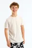 Boys Pique T-Shirt - Stone sold by Edgars