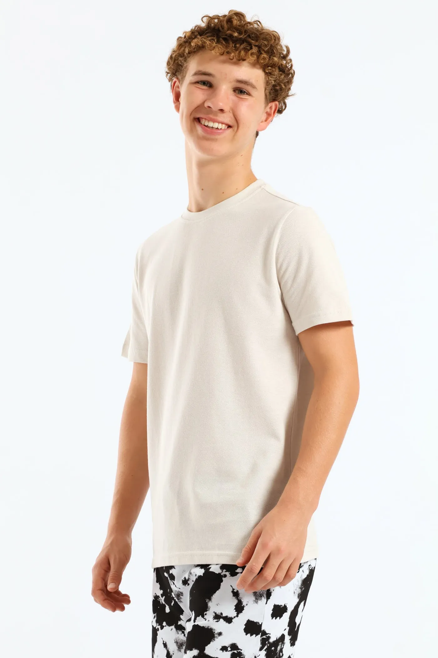 Boys Pique T-Shirt - Stone sold by Edgars product image thumbnail 3