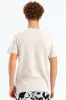 Boys Pique T-Shirt - Stone sold by Edgars
