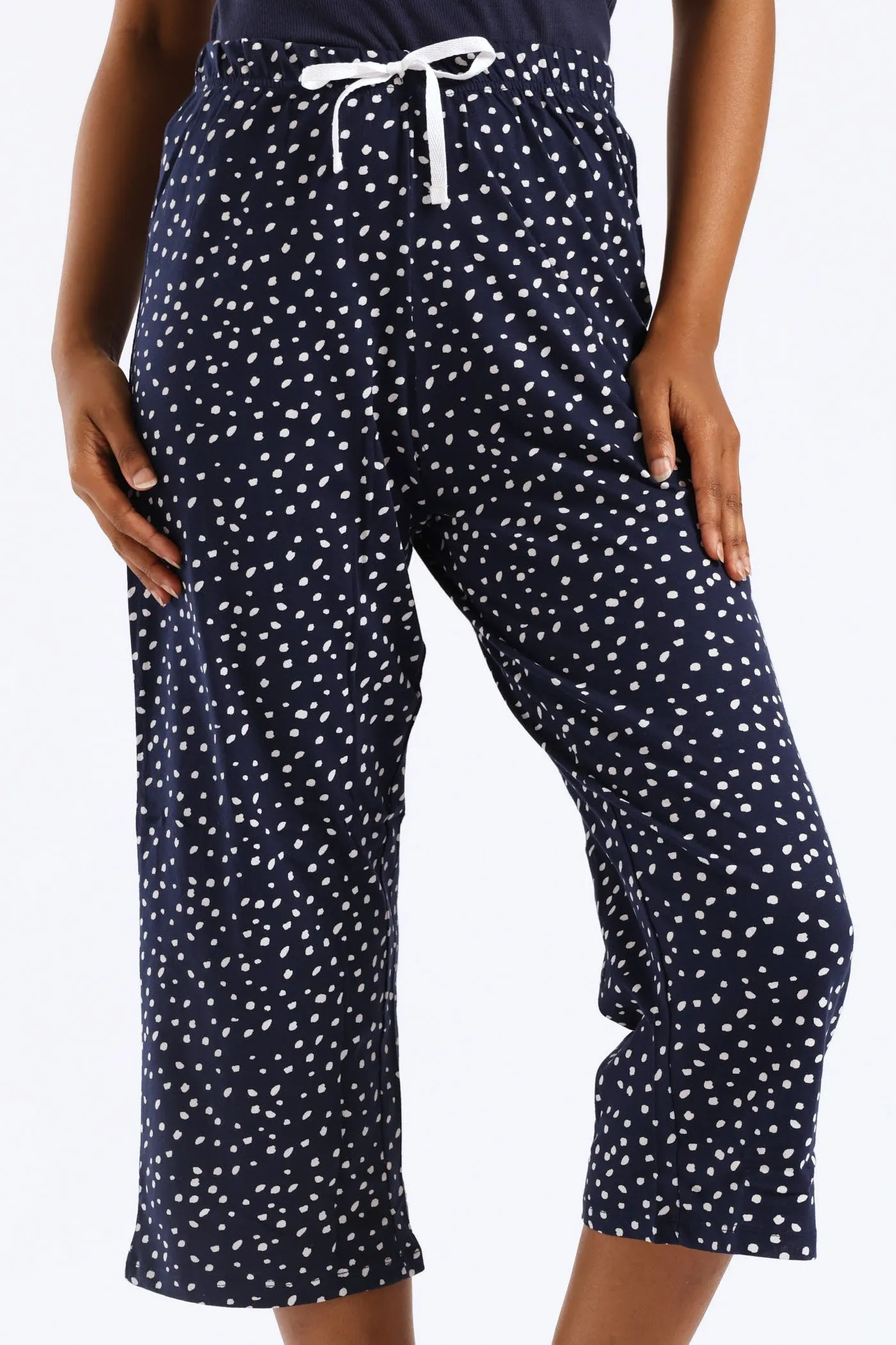 Spots Capri Pants - Navy sold by Edgars