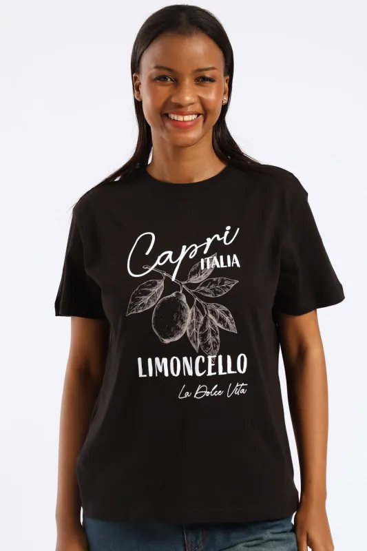 Limoncello Tee - Black sold by Edgars