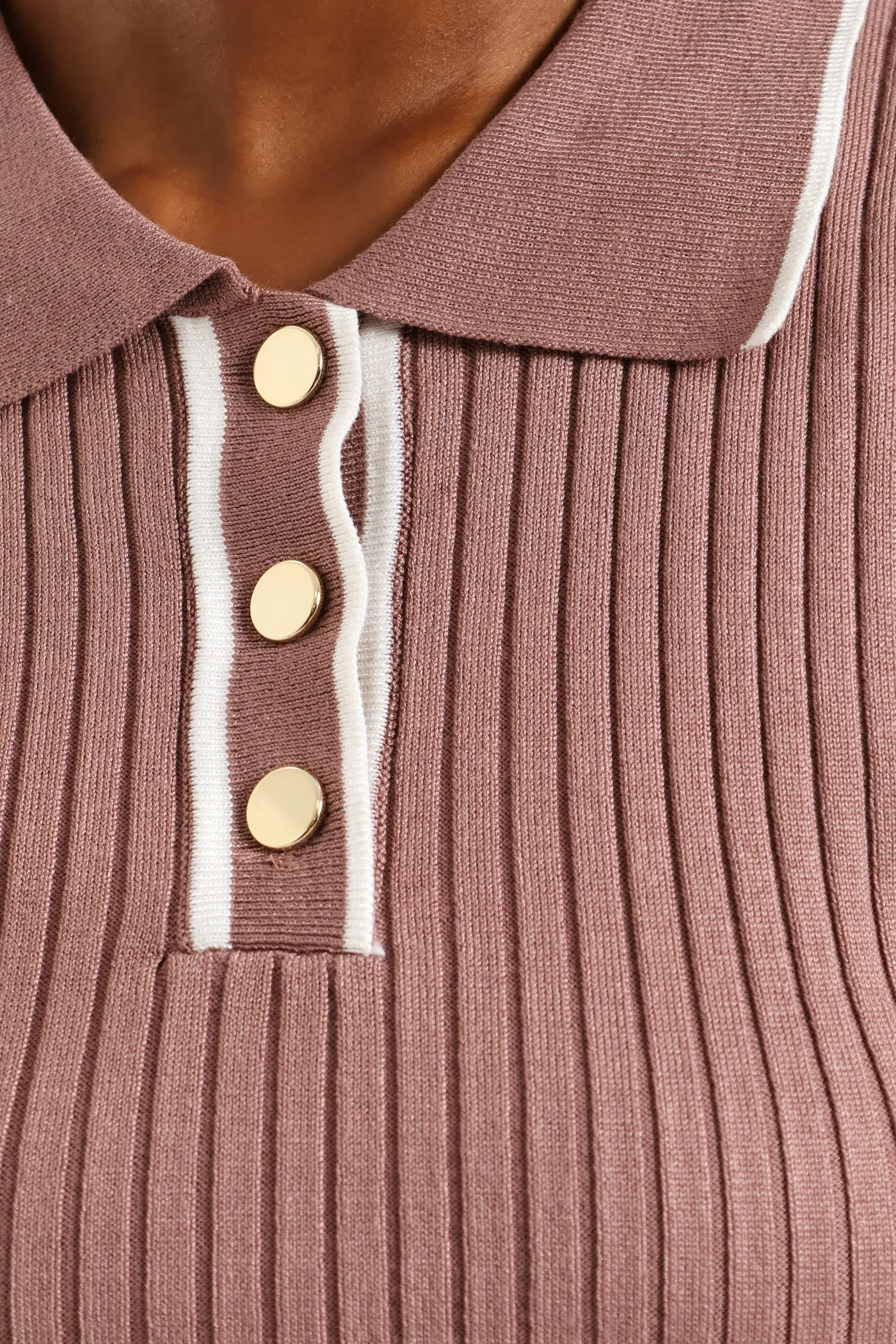 Ribbed Knitwear Golfer - Mauve sold by Edgars product image thumbnail 2