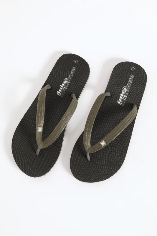 Printed Rubber Flip Flop - Black sold by Edgars