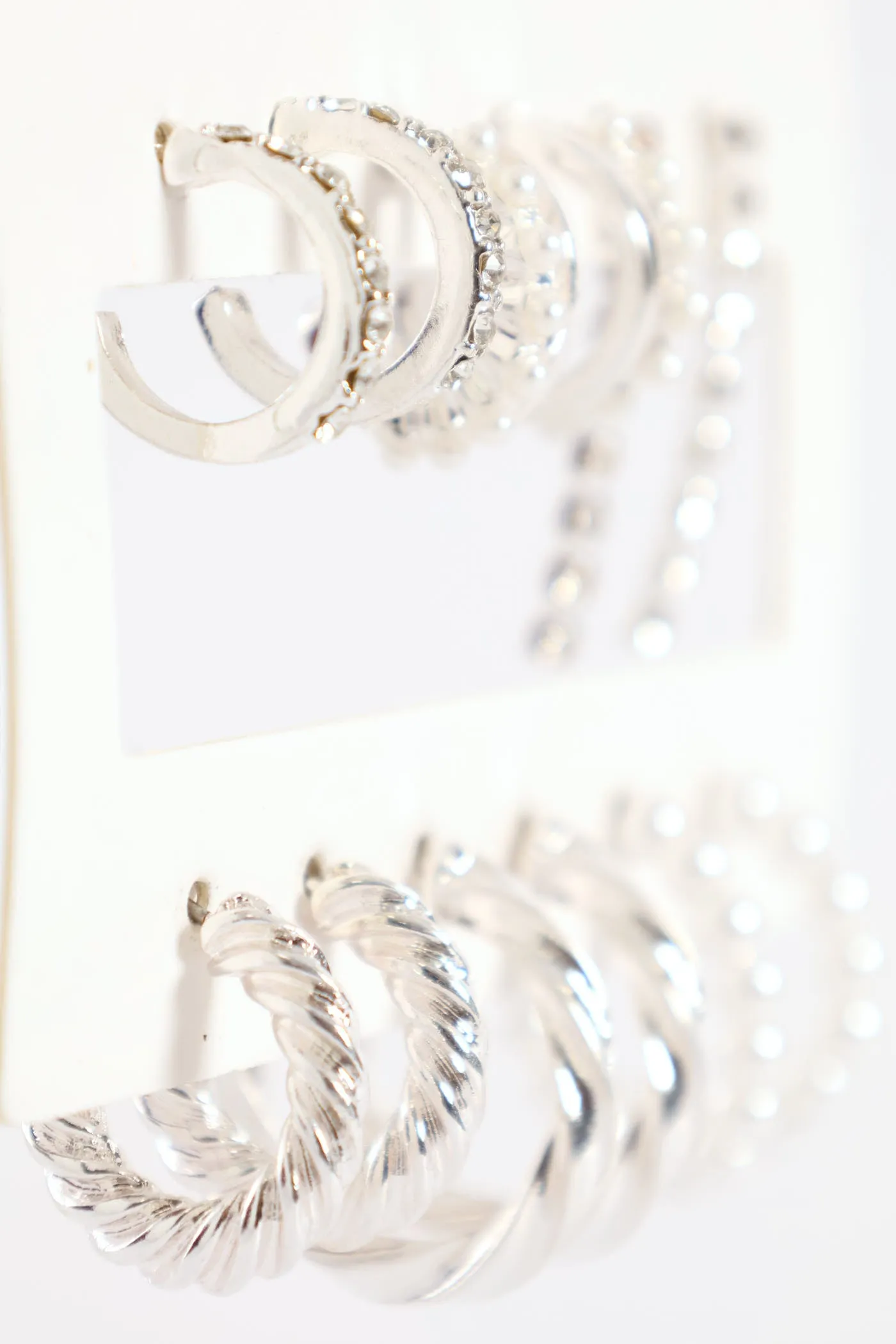 6 Pack Small Pearl Bead Hoops & Drop Earrings - Silver sold by Edgars product image thumbnail 2