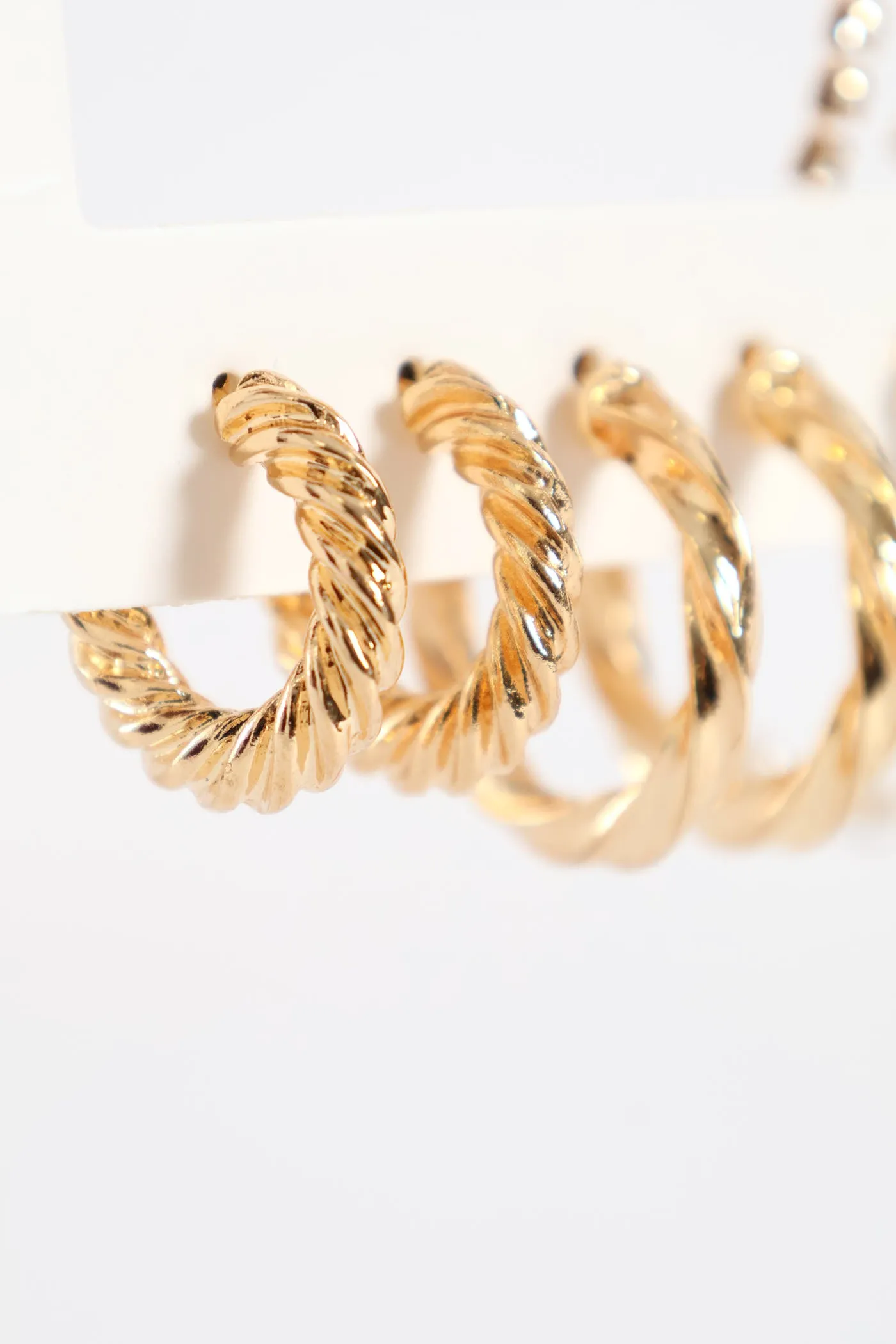 6 Pack Small Pearl Bead Hoops & Drop Earrings - Gold sold by Edgars product image thumbnail 2