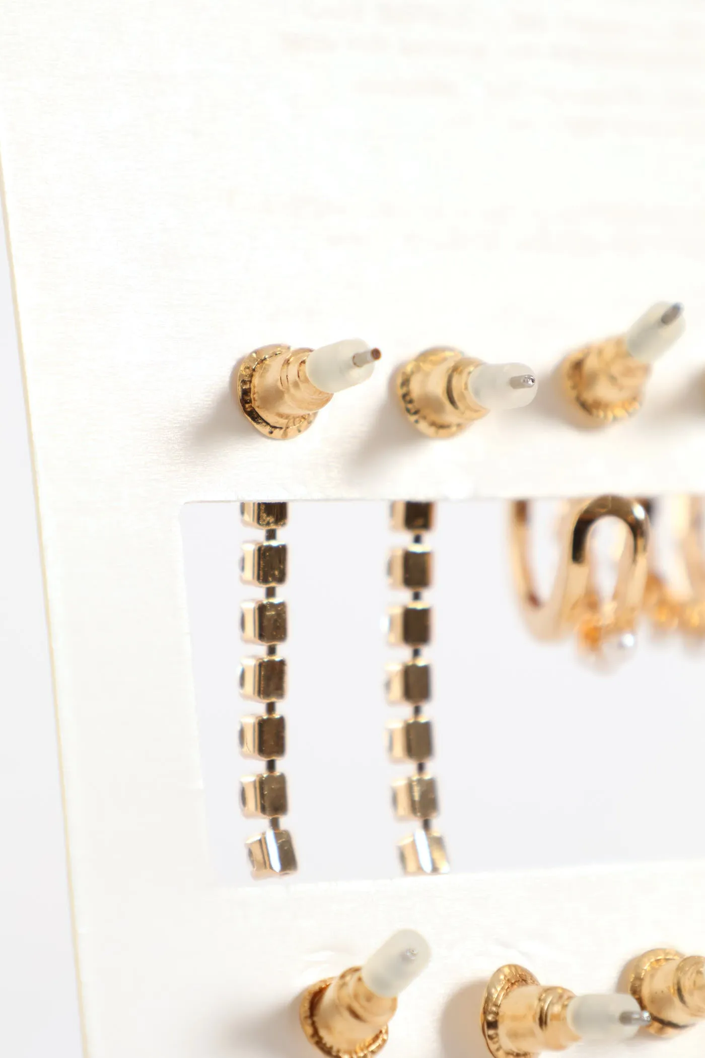 6 Pack Small Pearl Bead Hoops & Drop Earrings - Gold sold by Edgars product image thumbnail 3