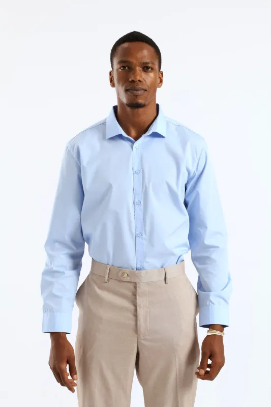 Easy Care Long Sleeve Shirt - Light Blue sold by Edgars