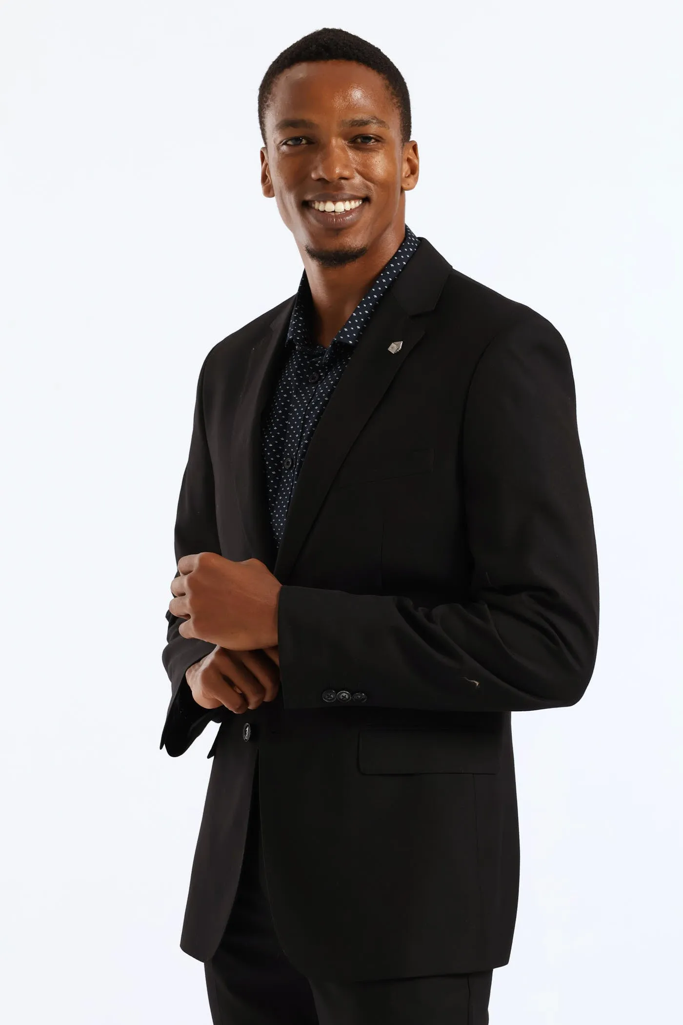 Regular Fit Viscose Blend Suit Jacket - Black sold by Edgars product image thumbnail 4