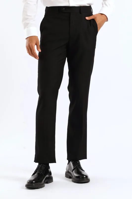 Regular Fit Viscose Blend Suit Trouser - Black sold by Edgars