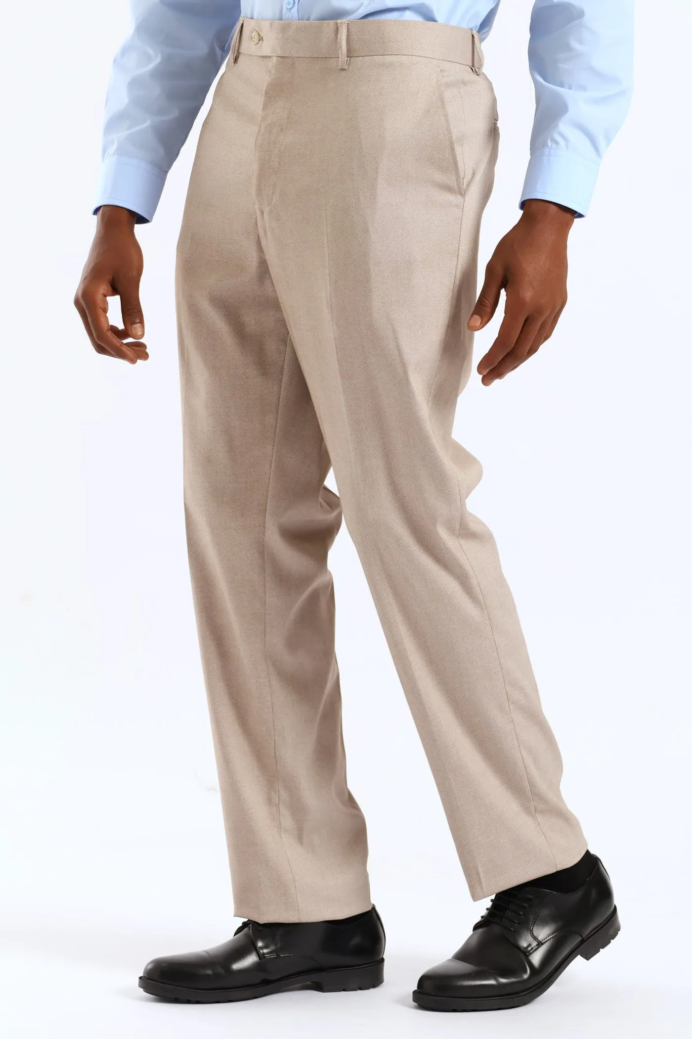Regular Twill Suit Trousers - Natural sold by Edgars product image thumbnail 3