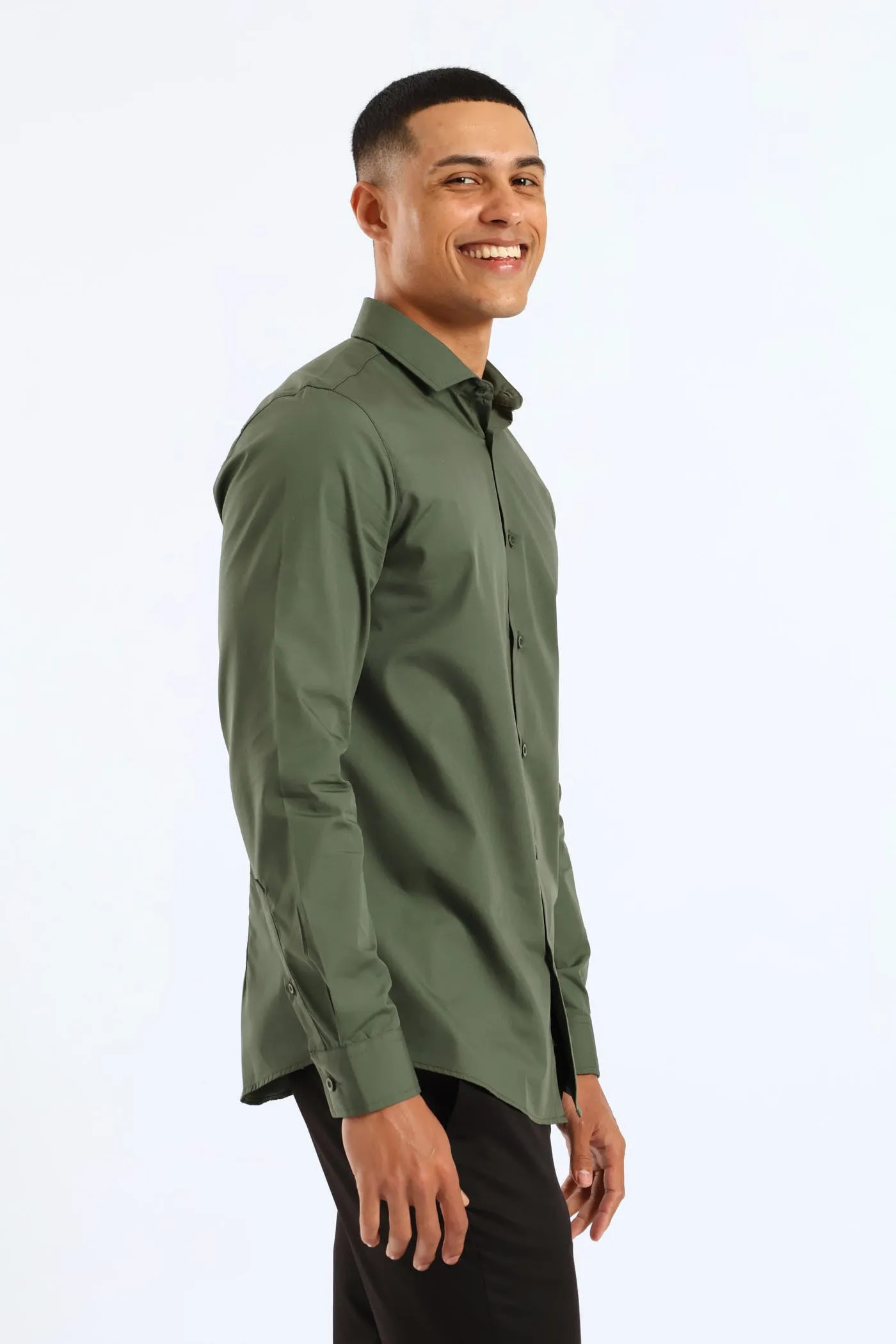 Easy Care Long Sleeve Shirt - Fatigue sold by Edgars product image thumbnail 4