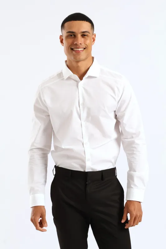 Panel Shoulder Shirt - White sold by Edgars