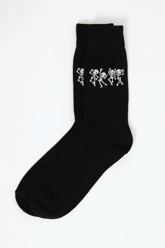 Skeleton Happy Socks - White/Black sold by Edgars