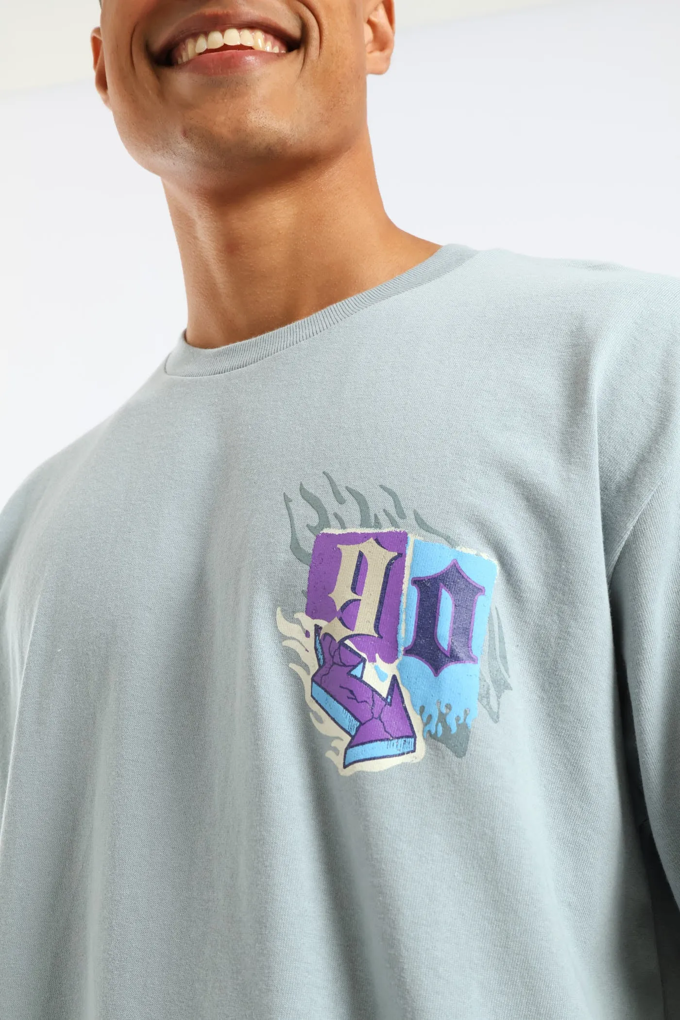 Urban Culture Oversized Tee - Light Blue sold by Edgars product image thumbnail 4