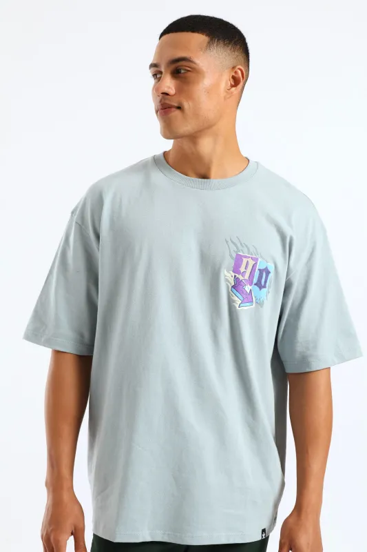 Urban Culture Oversized Tee - Light Blue sold by Edgars