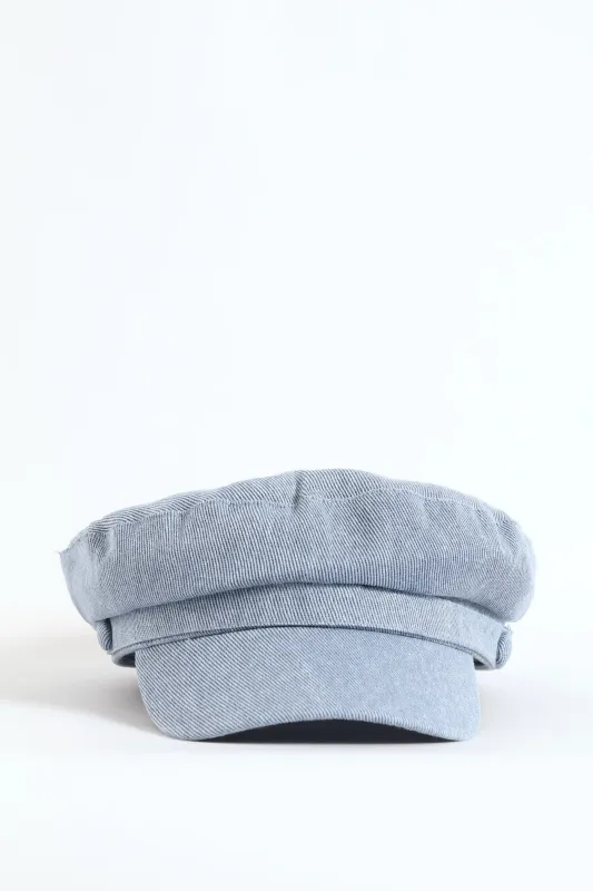 Stone Wash Baker Boy Hat - Denim sold by Edgars