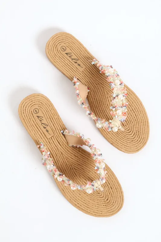 Pearl Detail Thong Sandal - Multi sold by Edgars