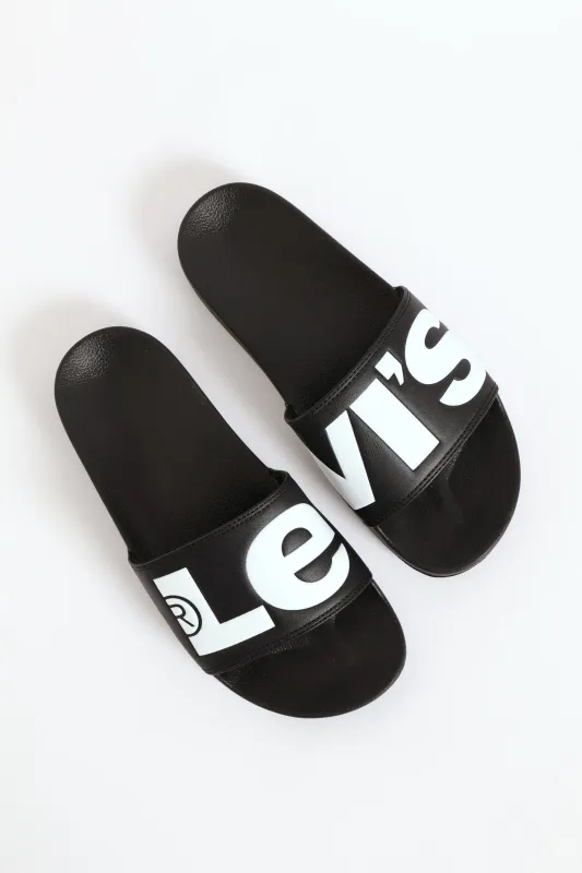 June Pool Slide - Black/White sold by Edgars