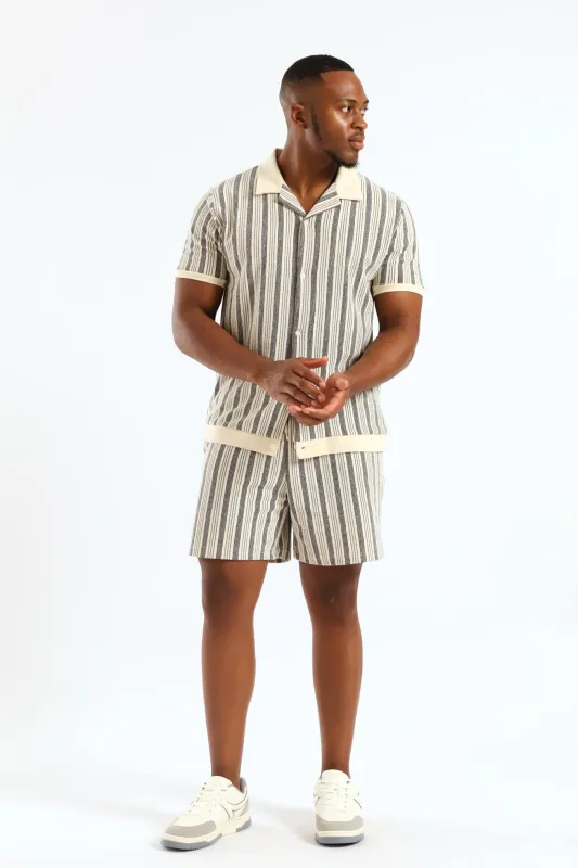 Surf Int Stripe Short - Off White sold by Edgars