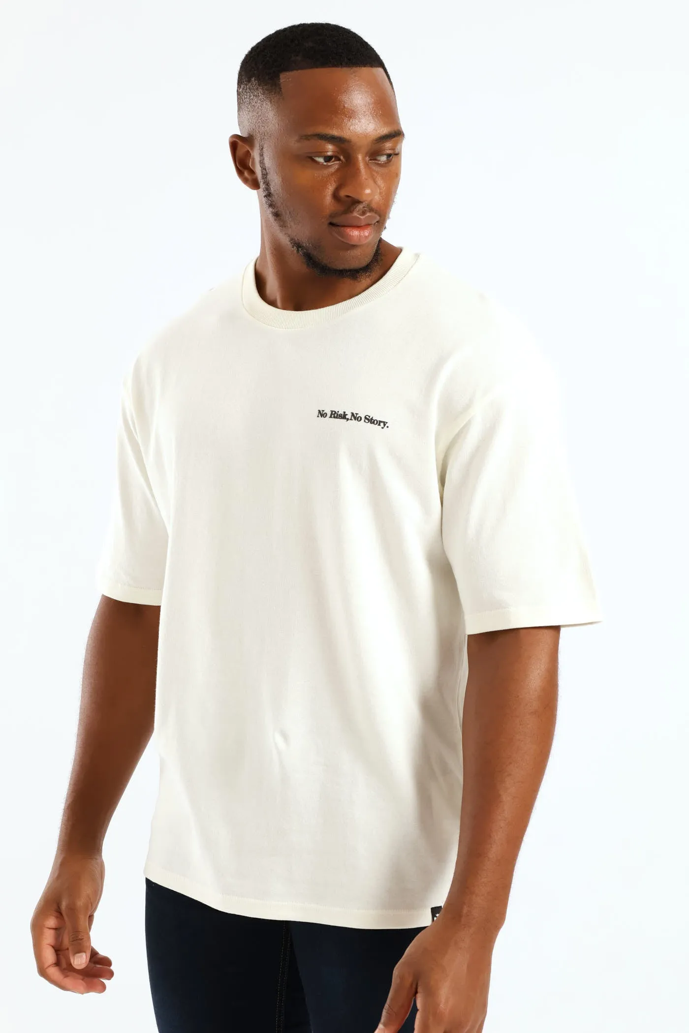 Happy Life Oversize Print Tee - Ecru sold by Edgars product image thumbnail 3