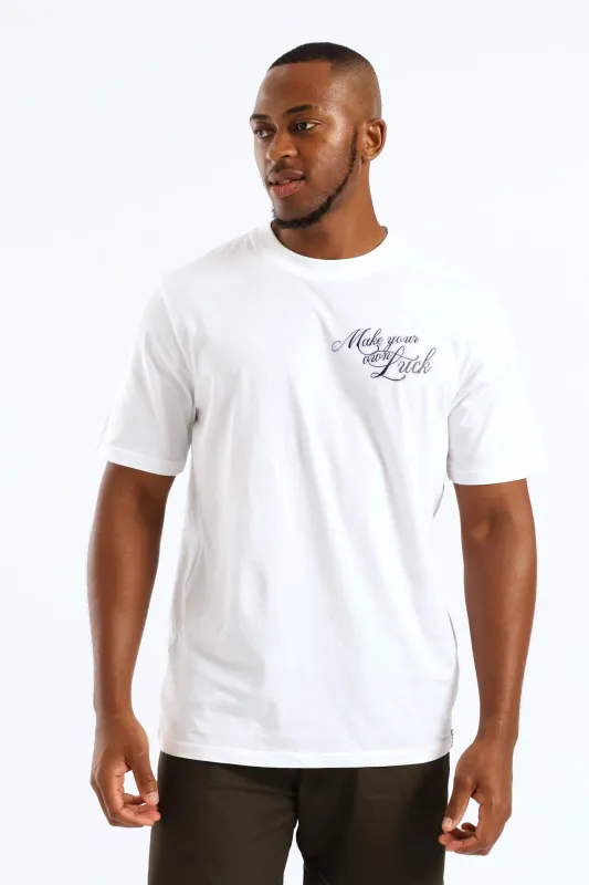 Cards Front & Back Print Tee - White sold by Edgars