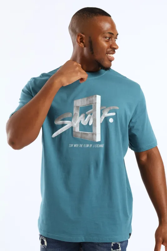 Swift Photographic Print Tee - Teal sold by Edgars